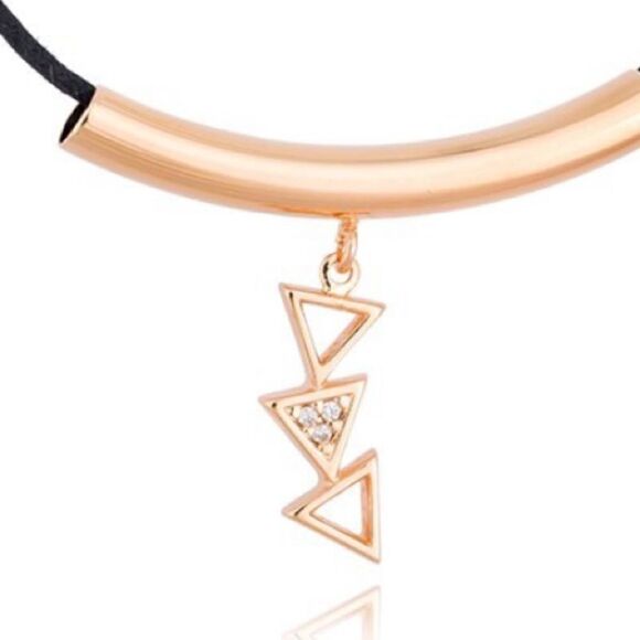 CHOKER SIGNS ZIRCONIA + ROSÉ GOLD PLATED - Picture 4 of 10